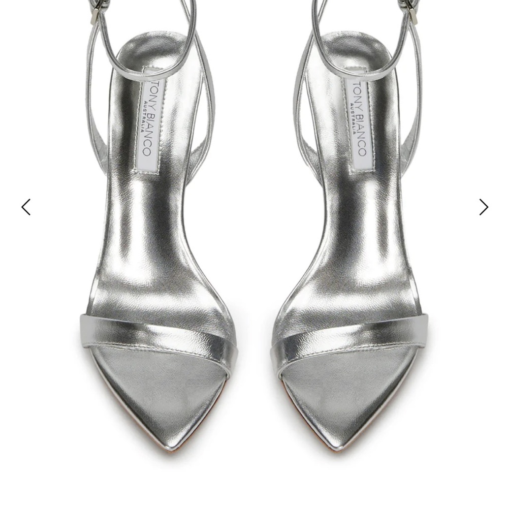 Tony Bianco MILOS SILVER NAPPA METALLIC